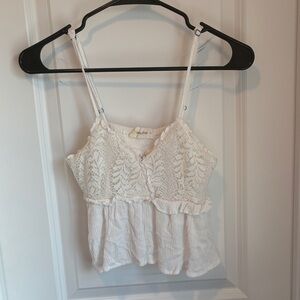 Cream lace camisole top